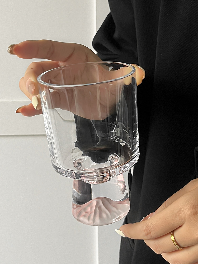 Yamazaki Home Bathroom Storage - Verre à pied haut en verre
