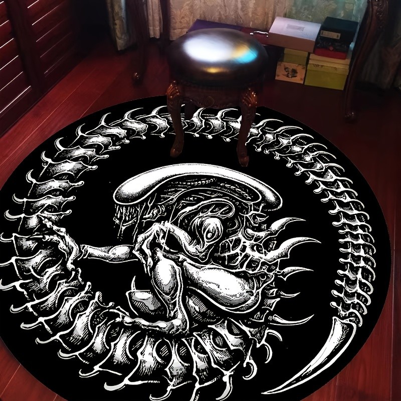 Home Bathroom Trends - Tapis rond Alien Xenomorph, tapis de