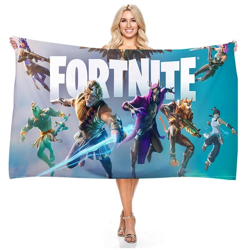 Home Bathroom Model - Serviette de plage Fortnite, impression numérique,