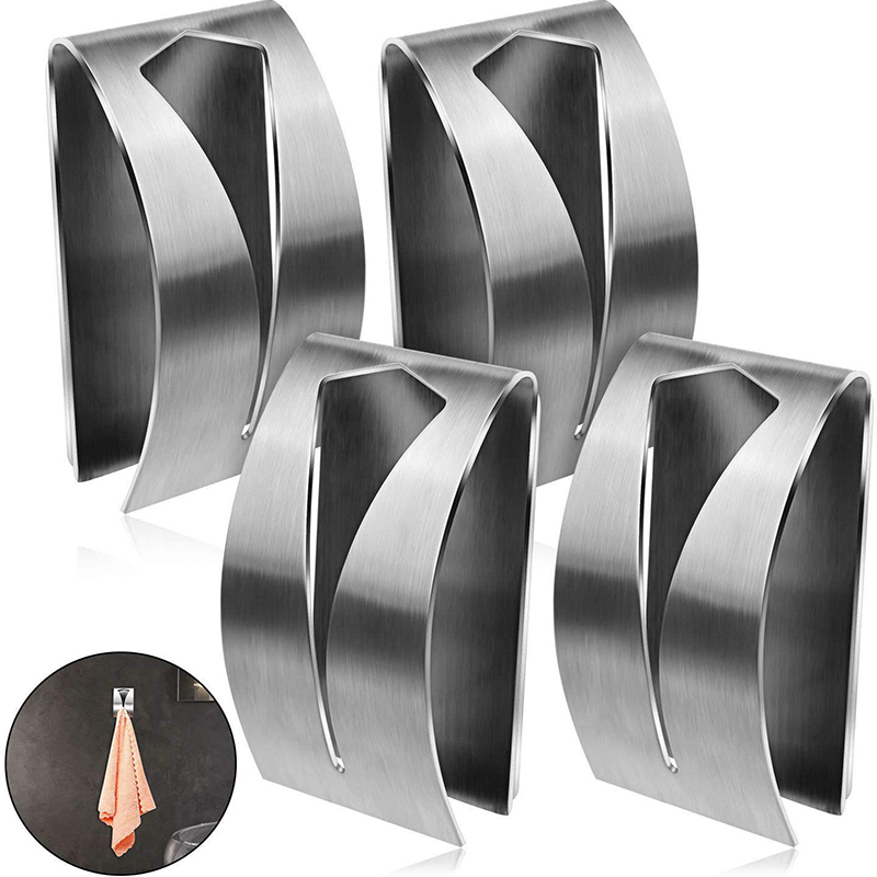 Towel Bar Stainless - Porte-serviettes auto-adhésif en acier inoxydable, 1
