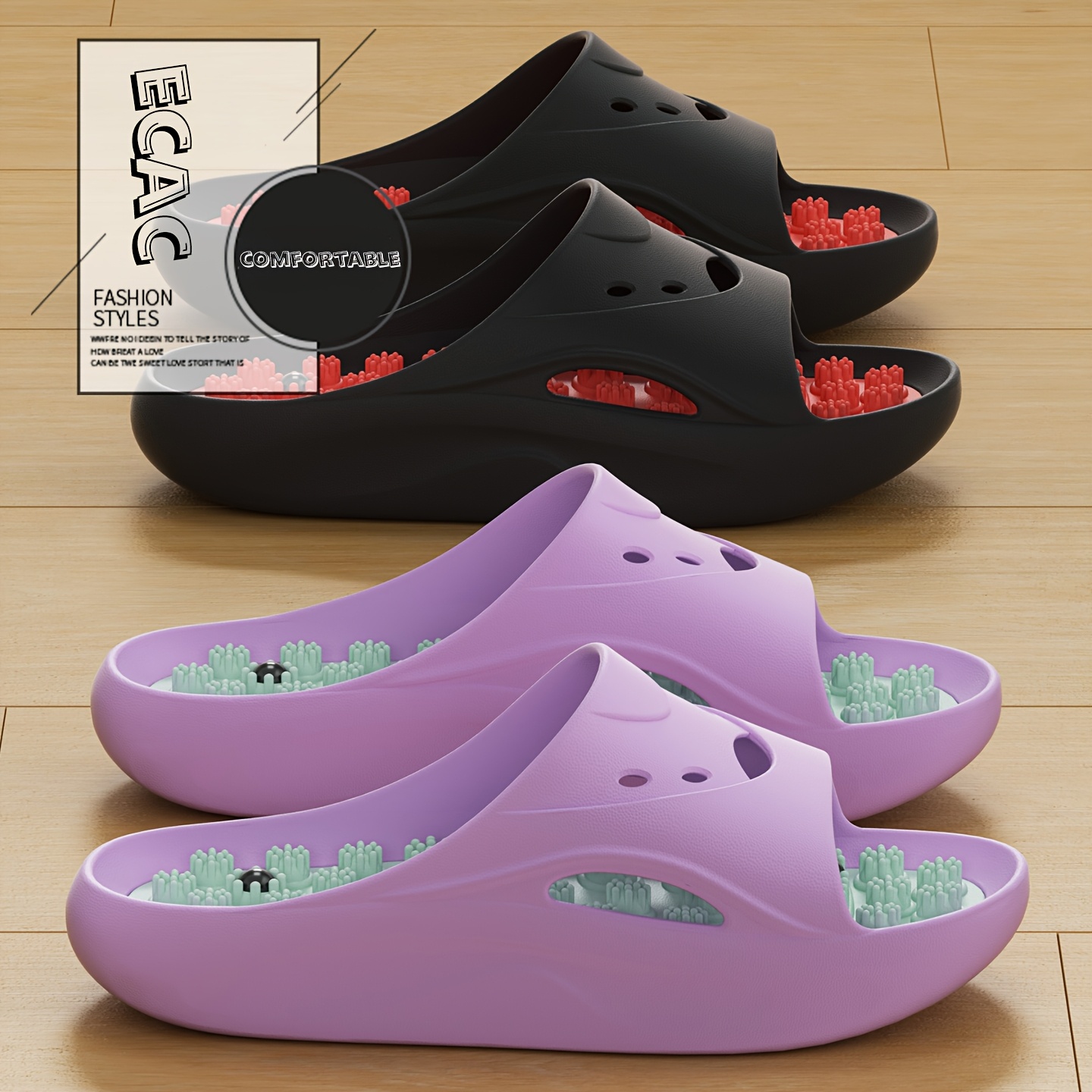 Home Outdoor Bathroom - Chaussons de massage EVA pour femmes
