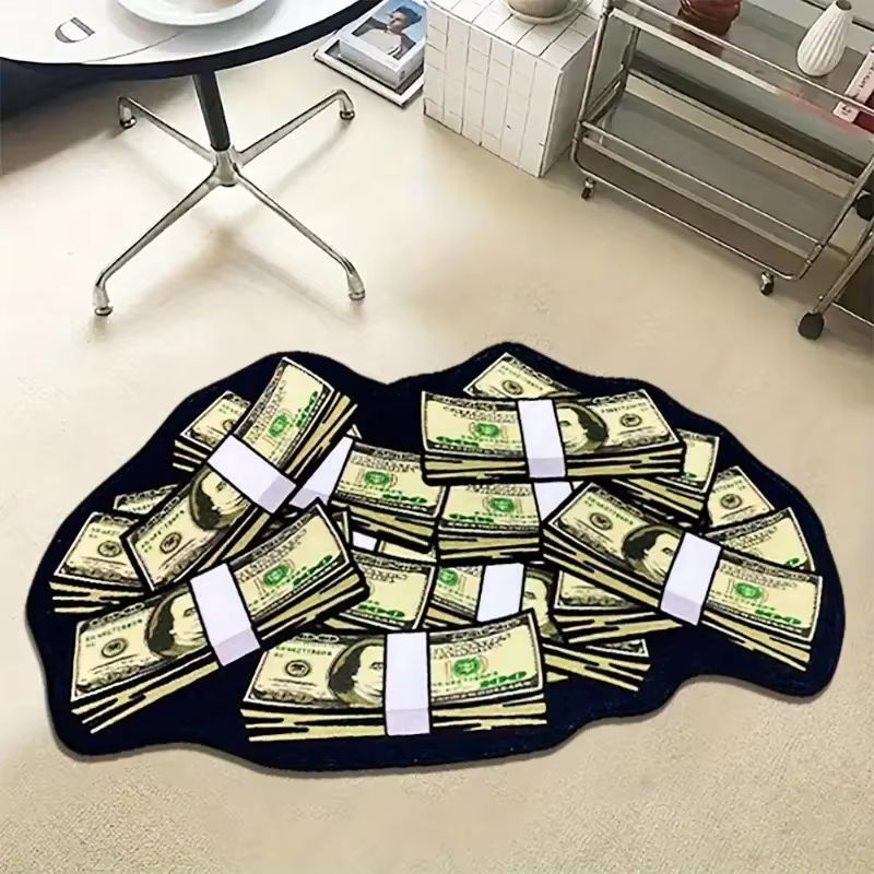 Home Bathroom Trends - Tapis en peluche VIKAMA Creative Dollar,