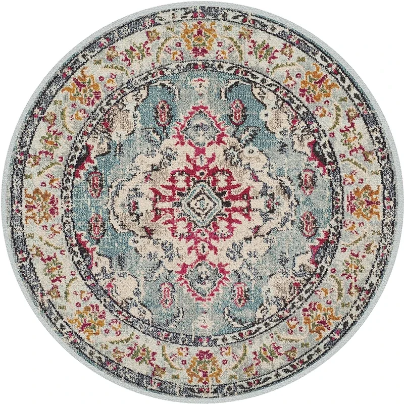 Home Bathroom Plan - Tapis rond de style persan pour
