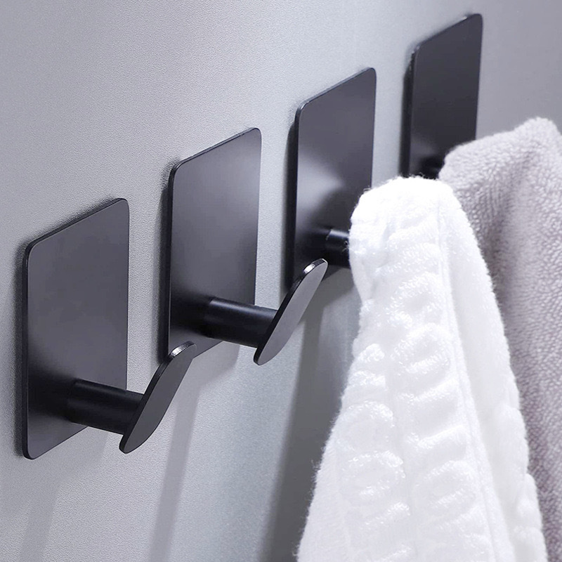 Towel Bar Stainless - 4/1 pièces Crochets adhésifs muraux en