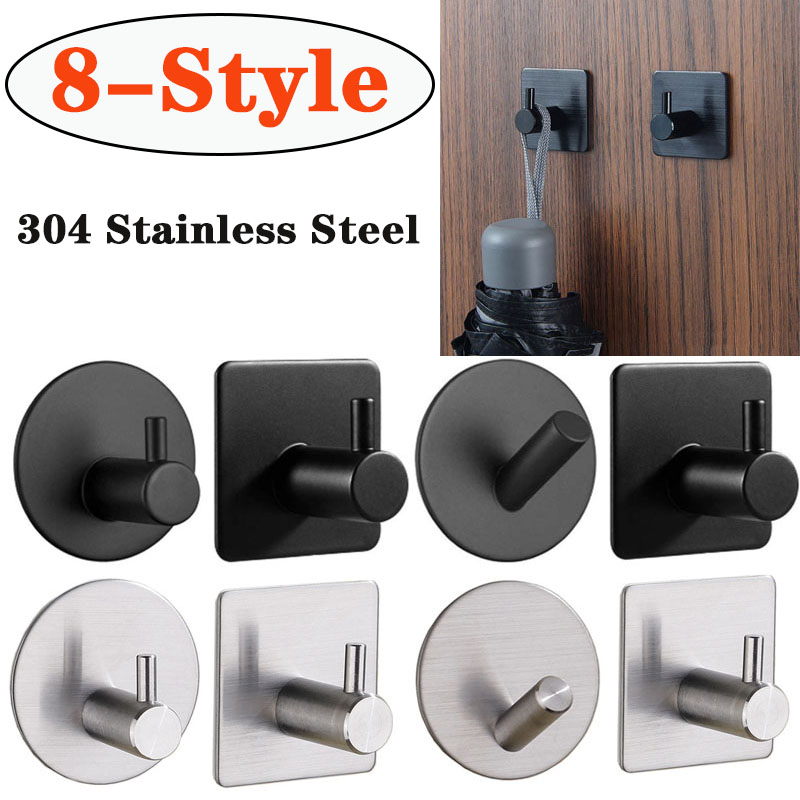 Towel Bar Stainless - 2 pièces auto-adhésif salle de bain