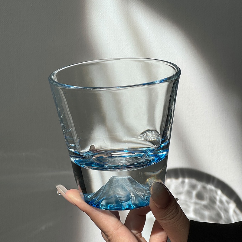 Yamazaki Home Bathroom Storage - Tasse en verre de montagne Fuji
