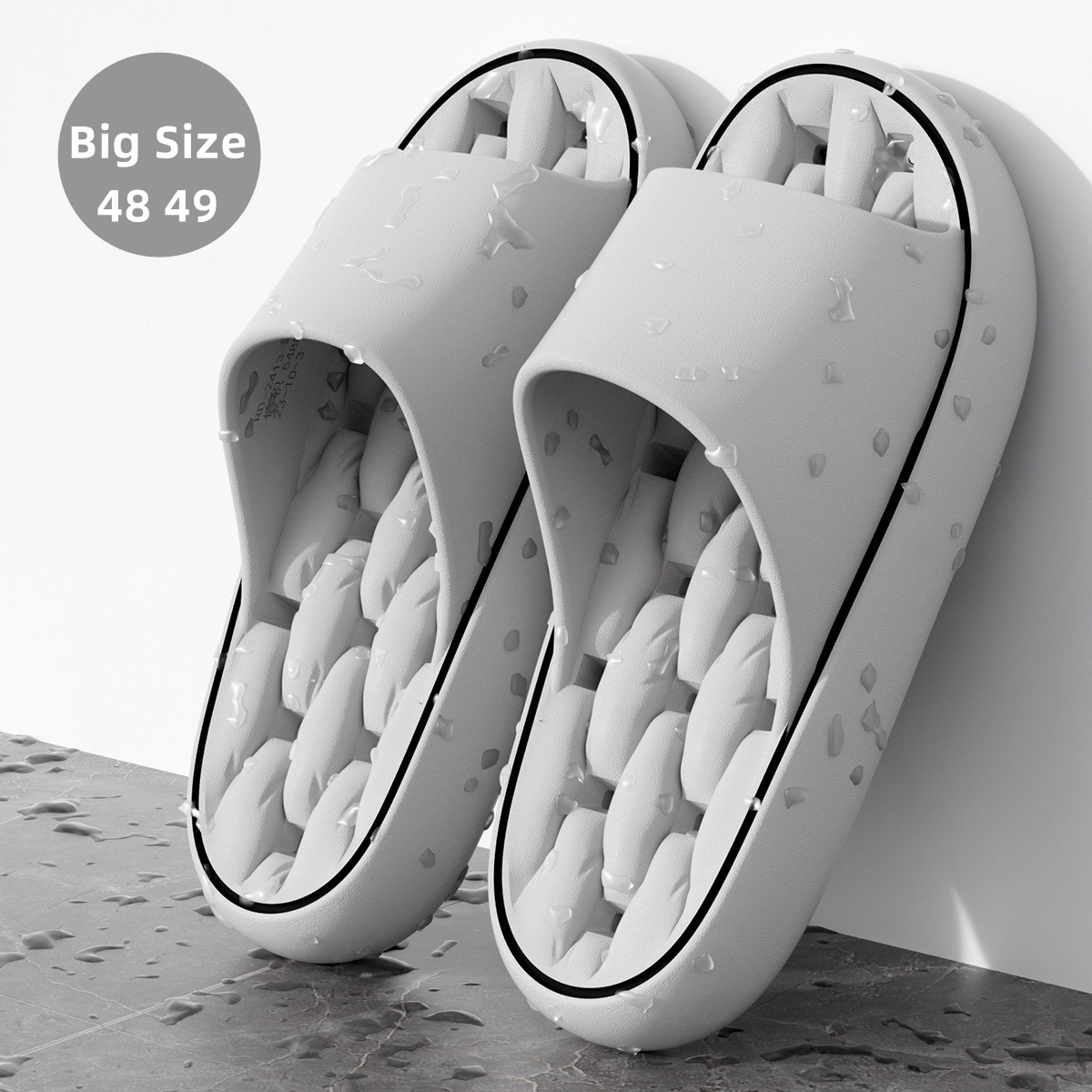 Home Bathroom Lights - Chaussons de bain grande taille 48
