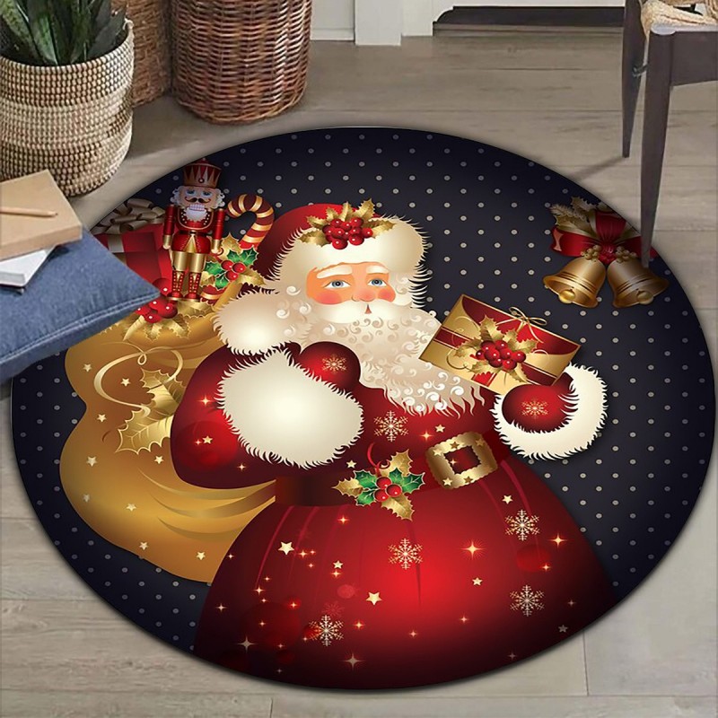 Home Bathroom Trends - Tapis rond bleu Dragon, tapis de