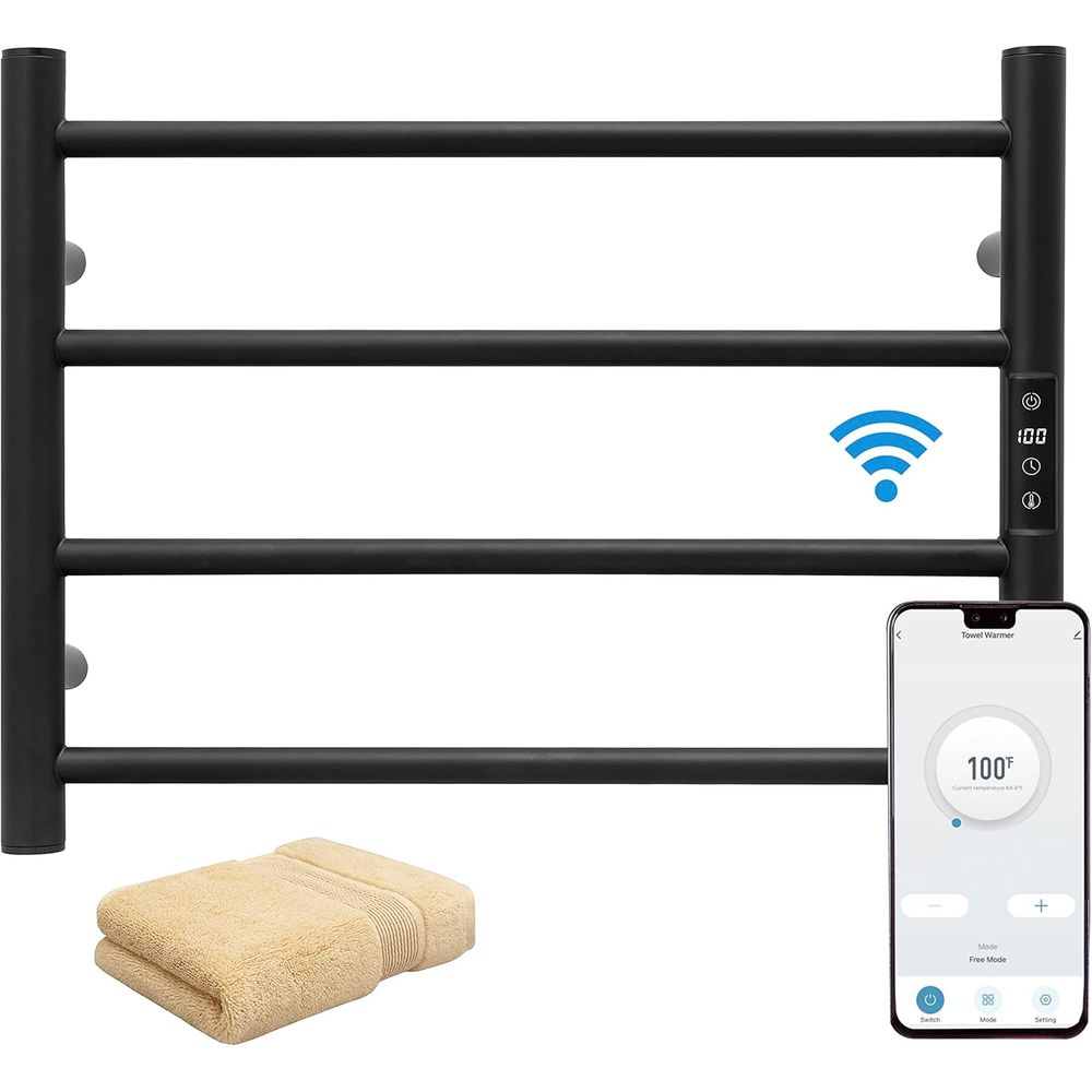 Towel Warmer Electric - KEG – chauffe-serviettes intelligent WiFi, mural,