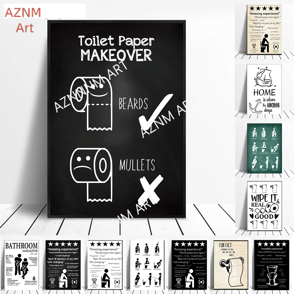 Toile d'art mural, peinture de - Home Bathroom Toilet avis et prix