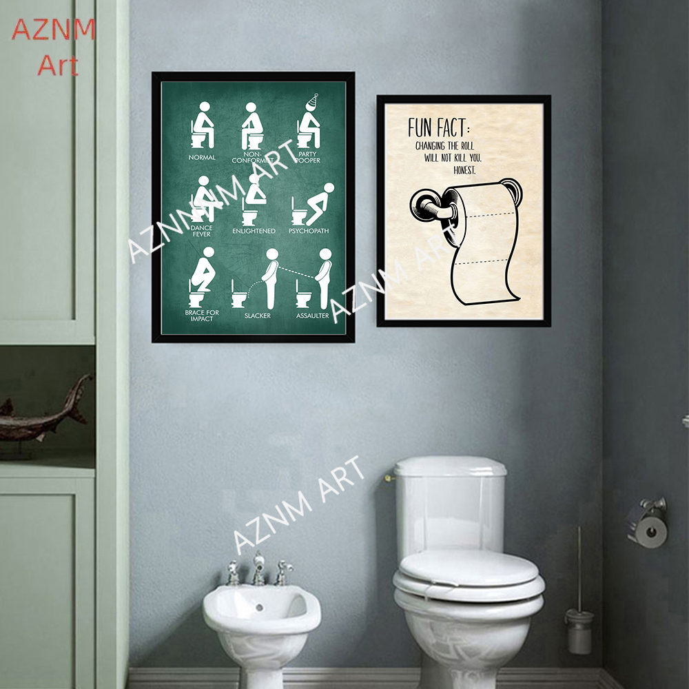 Toile d'art mural, peinture de - Home Bathroom Toilet avis et prix