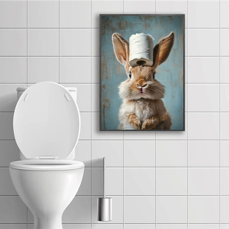 Affiche de dessin animé d'anim - Home Bathroom Toilet avis et prix