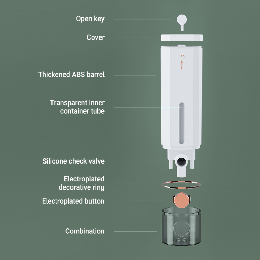 Distributeur de savon manuel 4 - Home Bathroom Wall Soap Dispenser avis et prix