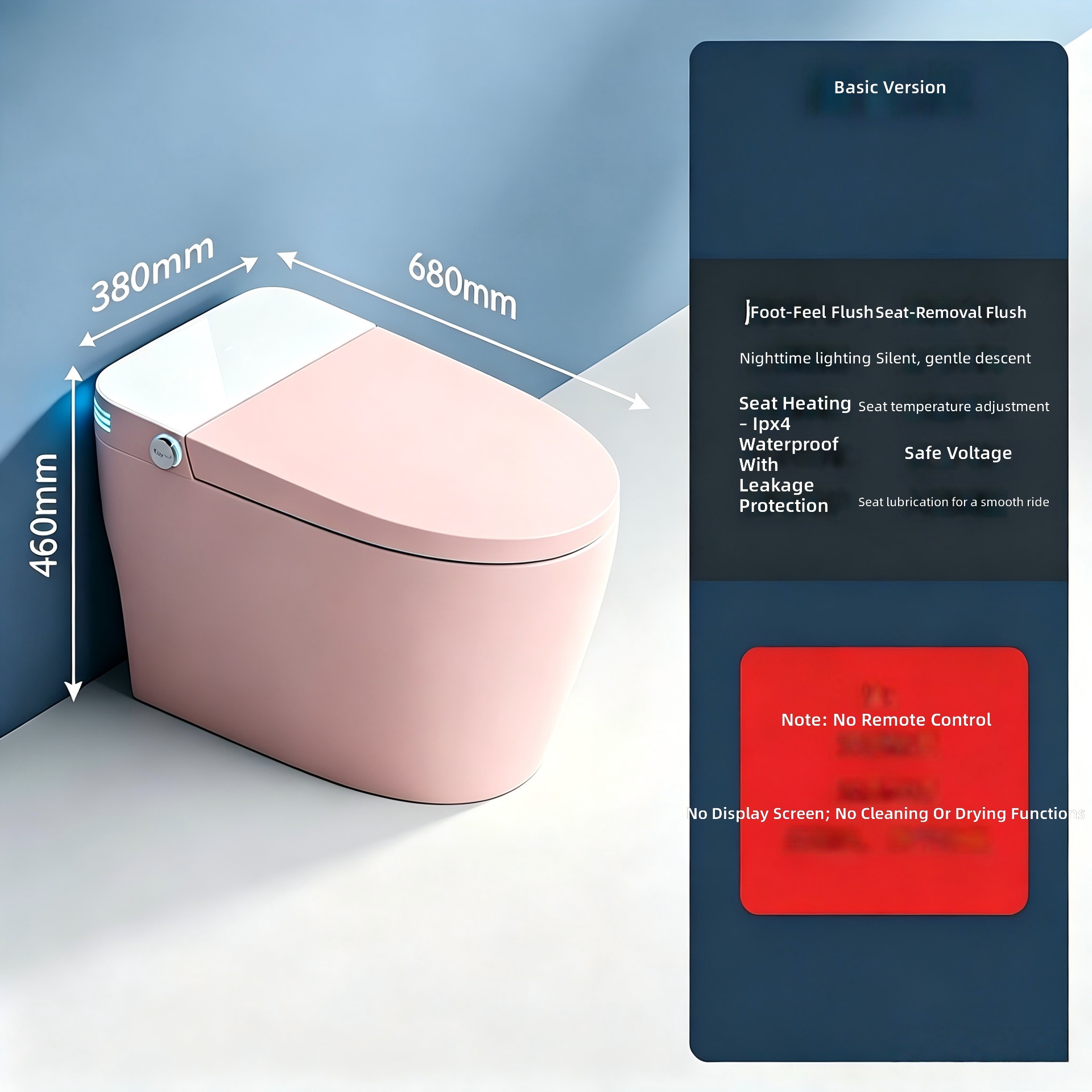 Toilette intelligente, rose, t - Home Bathroom Toilet avis et prix