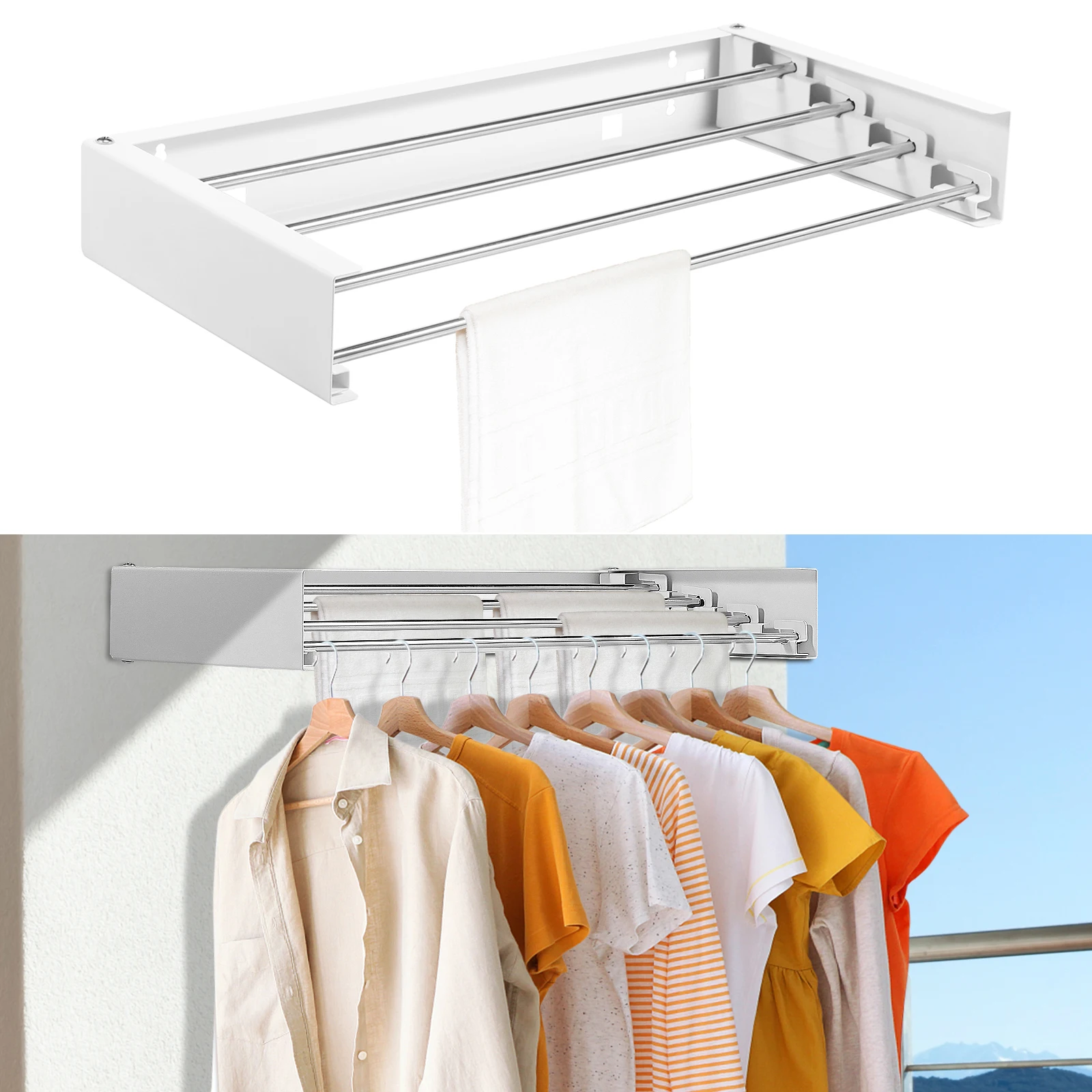Séchoir à linge pliable mural  - Towel Bar Stainless avis et prix