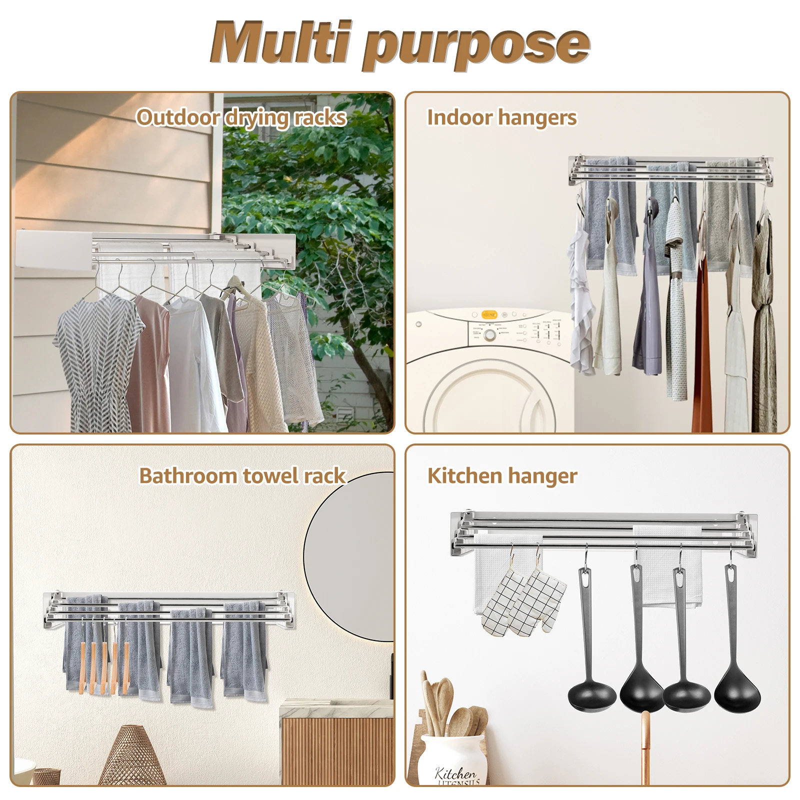 Séchoir à linge pliable mural  - Towel Bar Stainless avis et prix
