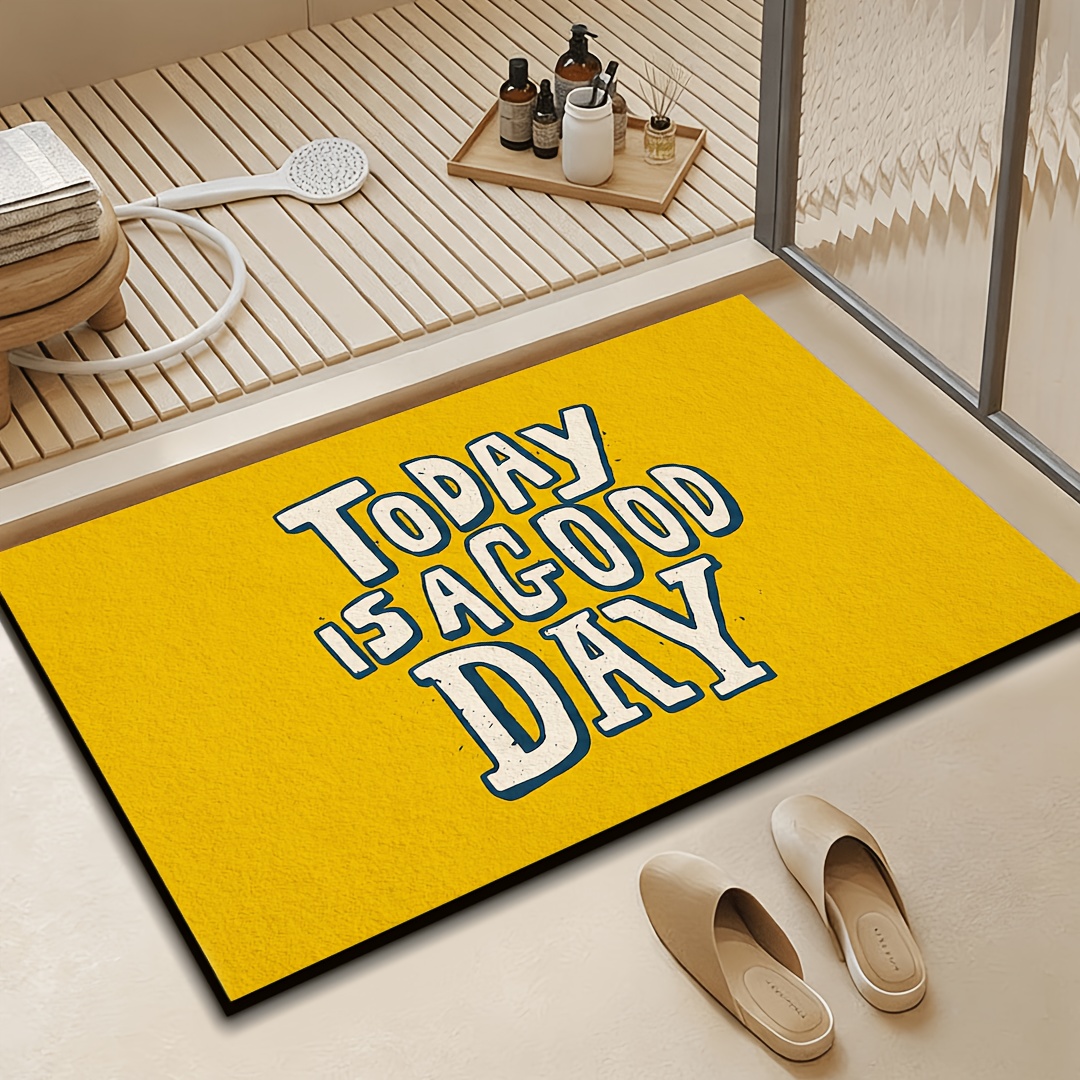 Tapis de porte jaune avec cita - Home Goods Bathroom Rugs avis et prix