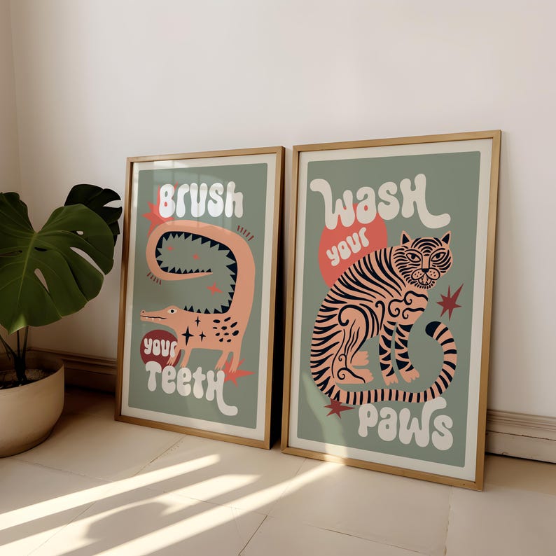 2 pièces/ensemble tigre laver  - Home Bathroom Toilet avis et prix